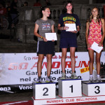 Premiazione Coppa Ticino giovani F, 1° Roncoroni Flavia, 2° Kress Johanna e 3° Manetti Eloisa
