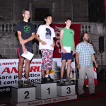 Premiazione Coppa Ticino giovani M, 1° Cresta Gabriele, 2° Pedrazzini Daniele e 3° Brun Saverio